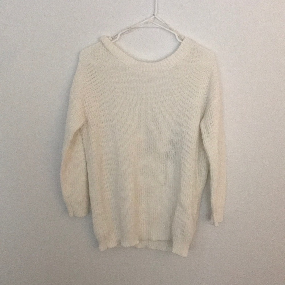cream scoop neck sweater